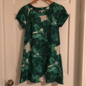 Green Floral Mini Dress With Slip